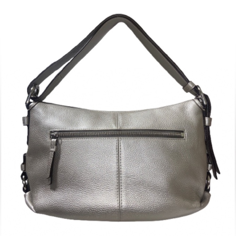 Coach Legacy Metallic Turnlock Flap Silver Leather Shoulder Bag - - Picture 3 of 6